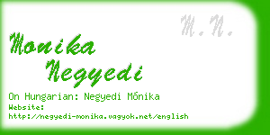 monika negyedi business card